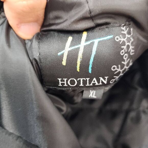 HOTIAN Size XL Womens Black Snow Pants Insulated Waterproof Ski Bibs Winter Warm - Picture 7 of 10